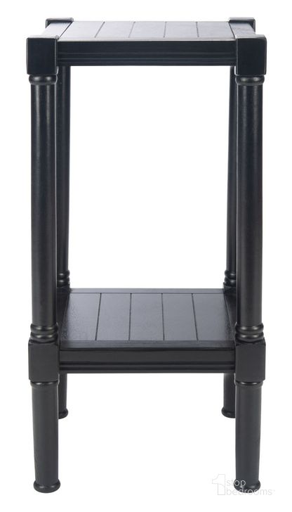 The appearance of Rafiki Square Accent Table in Black designed by Safavieh in the modern / contemporary interior design. This black piece of furniture  was selected by 1StopBedrooms from Rafiki Collection to add a touch of cosiness and style into your home. Sku: ACC5709B. Material: Wood. Product Type: Accent Table. Image1