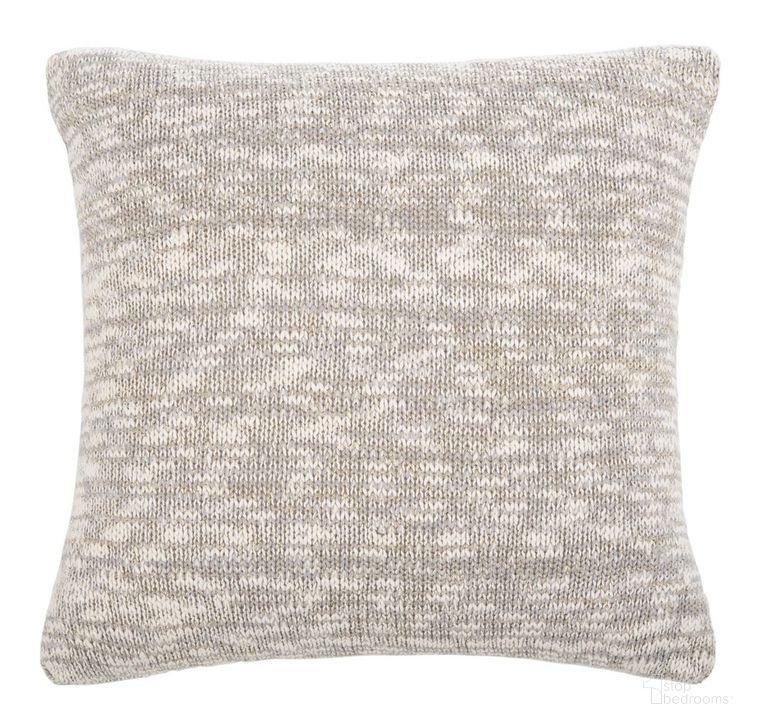 The appearance of Ralen Knit Pillow PLS3000B-2020 designed by Safavieh in the modern / contemporary interior design. This light gray piece of furniture  was selected by 1StopBedrooms from Ralen Collection to add a touch of cosiness and style into your home. Sku: PLS3000B-2020. Material: Cotton. Product Type: Pillows and Throw. Image1