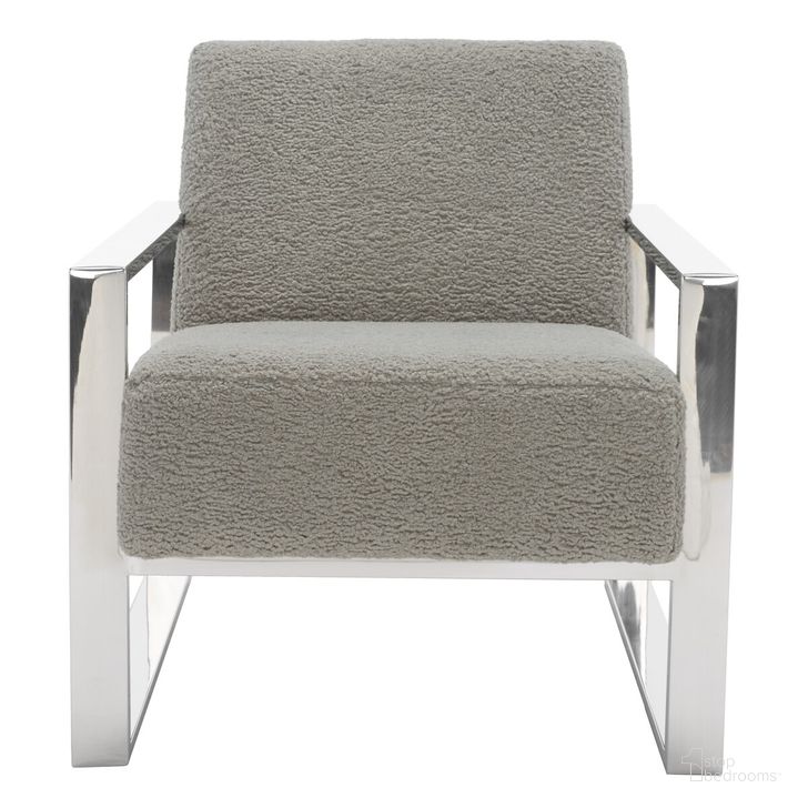 The appearance of Ramos Metal Framed Accent Chair In Grey And Silver designed by Safavieh Couture in the transitional interior design. This grey and silver piece of furniture  was selected by 1StopBedrooms from Ramos Collection to add a touch of cosiness and style into your home. Sku: SFV5037B. Material: Wood. Product Type: Accent Chair. Image1