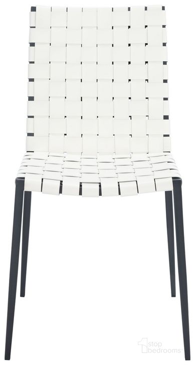 The appearance of Rayne Woven Dining Chair Set of 2 in White and Black designed by Safavieh in the modern / contemporary interior design. This white and black piece of furniture  was selected by 1StopBedrooms from Rayne Collection to add a touch of cosiness and style into your home. Sku: DCH3006D-SET2. Material: Metal. Product Type: Dining Chair. Image1