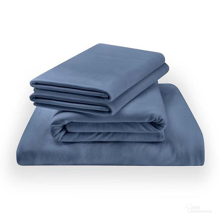 The appearance of Rayon from Bamboo Split King Sheet Set In Vintage Indigo designed by Tempur-Pedic in the modern / contemporary interior design. This vintage indigo piece of furniture  was selected by 1StopBedrooms from Rayon from Bamboo Collection to add a touch of cosiness and style into your home. Sku: 40102593. Material: Cotton. Product Type: Bed Sheet. Size: Split King. Image1