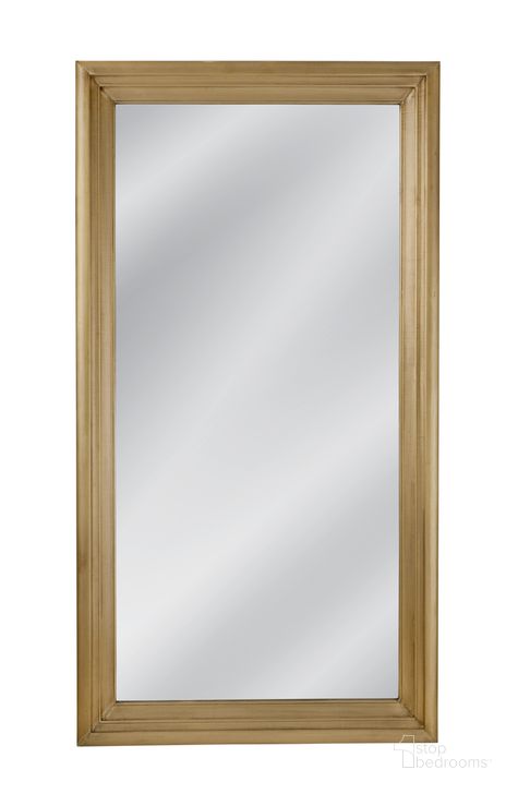 The appearance of Rea Floor Mirror In Antique Brass designed by Bassett Mirror Company in the modern / contemporary interior design. This antique brass piece of furniture  was selected by 1StopBedrooms from  to add a touch of cosiness and style into your home. Sku: M4926. Material: MDF. Product Type: Floor Mirror. Image1