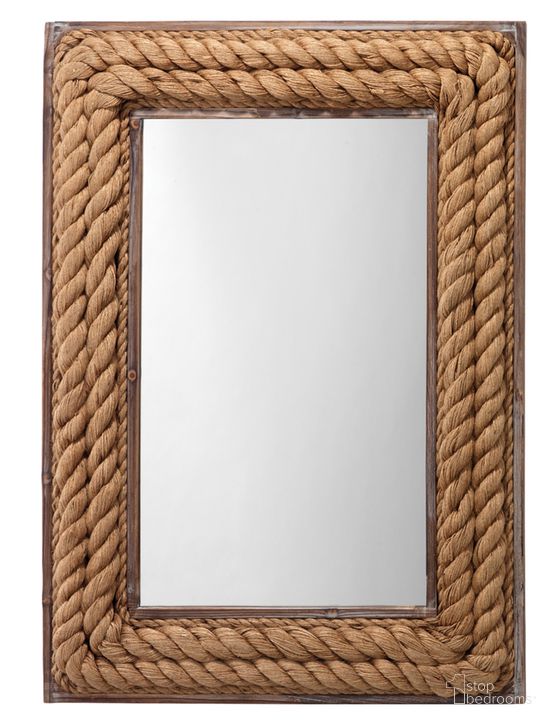 The appearance of Rectangle Jute Mirror designed by Jamie Young Company in the coastal interior design. This rope piece of furniture  was selected by 1StopBedrooms from BL72415 Collection to add a touch of cosiness and style into your home. Sku: BL72415-M22. Material: Wood. Product Type: Accent Mirror. Image1