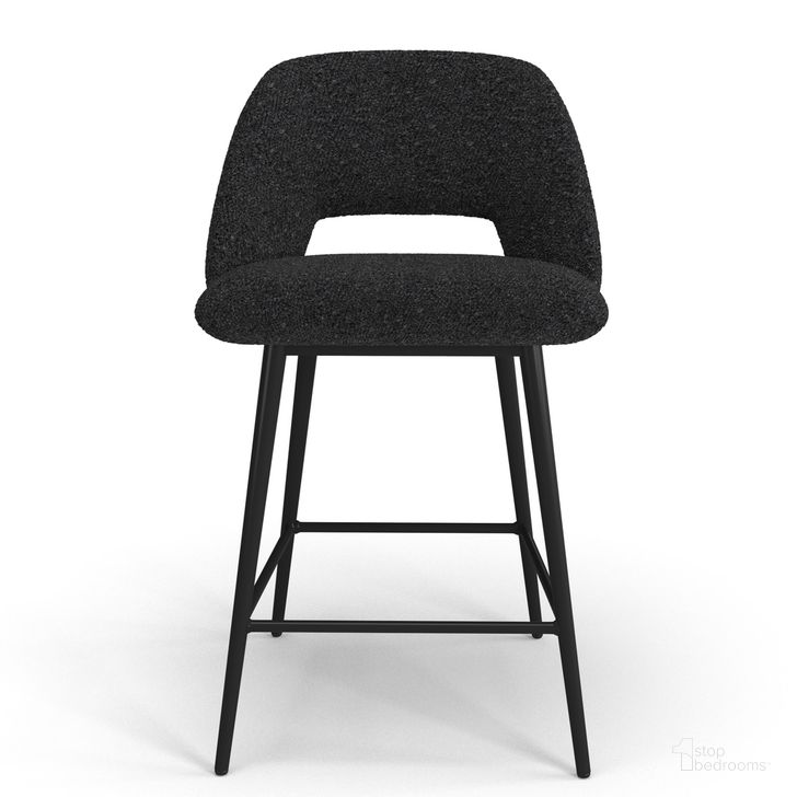 The appearance of Reed Counter Height Stools Set of 2 In Black designed by Aeons in the  interior design. This black piece of furniture  was selected by 1StopBedrooms from Reed Collection to add a touch of cosiness and style into your home. Sku: AE8424-Ctr-Black. Product Type: Barstool. Material: Plywood. Image1