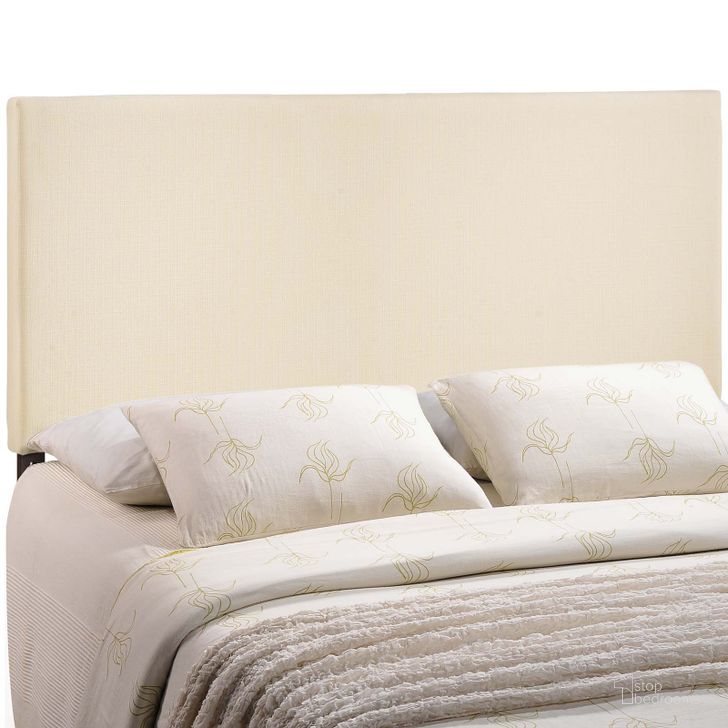 The appearance of Region Ivory King Upholstered Fabric Headboard designed by Modway in the modern / contemporary interior design. This ivory piece of furniture  was selected by 1StopBedrooms from Region Collection to add a touch of cosiness and style into your home. Sku: MOD-5212-IVO. Material: Wood. Product Type: Headboard. Image1
