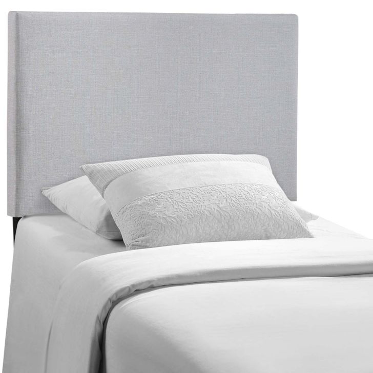 The appearance of Region Sky Gray Twin Upholstered Fabric Headboard MOD-5214-GRY designed by Modway in the modern / contemporary interior design. This sky gray piece of furniture  was selected by 1StopBedrooms from Region Collection to add a touch of cosiness and style into your home. Sku: MOD-5214-GRY. Material: Wood. Product Type: Headboard. Image1