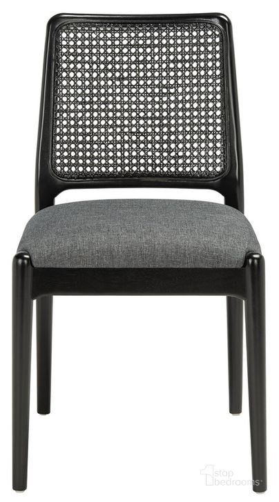 The appearance of Reinhardt Rattan Dining Chair Set of 2 in Black and Grey designed by Safavieh in the modern / contemporary interior design. This black and grey piece of furniture  was selected by 1StopBedrooms from Reinhardt Collection to add a touch of cosiness and style into your home. Sku: DCH8800C-SET2. Material: Wood. Product Type: Dining Chair. Image1