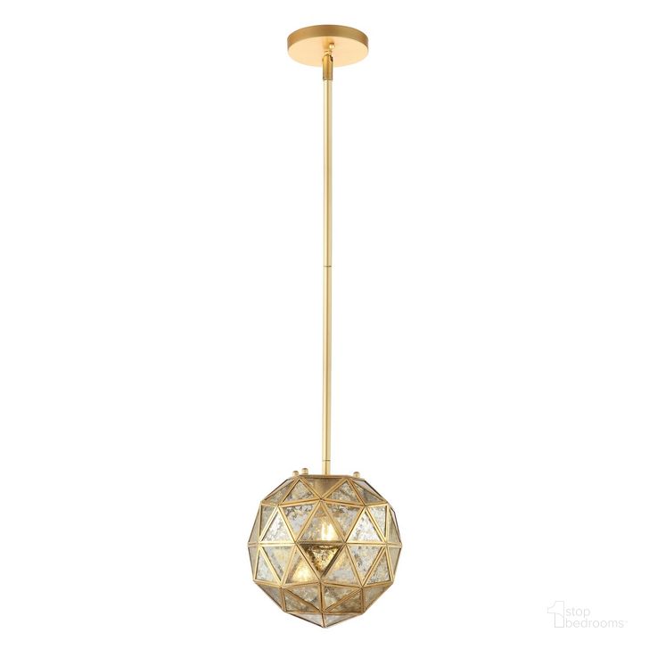 The appearance of Relma Pendant in Gold designed by Safavieh in the modern / contemporary interior design. This gold piece of furniture  was selected by 1StopBedrooms from Relma Collection to add a touch of cosiness and style into your home. Sku: PND4108A. Material: Metal. Product Type: Pendant Lighting. Image1