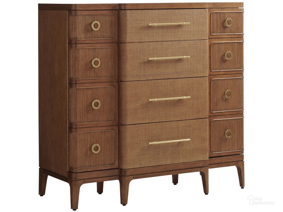 The appearance of Remington Gentlemans Chest designed by Tommy Bahama in the modern / contemporary interior design. This copper piece of furniture  was selected by 1StopBedrooms from Palm Desert Collection to add a touch of cosiness and style into your home. Sku: 01-0575-329. Product Type: Chest. Image1