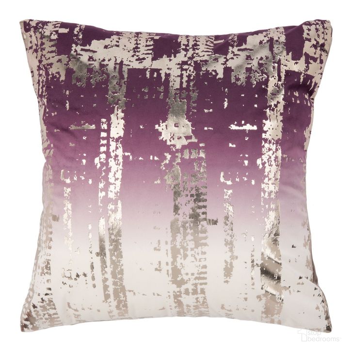 The appearance of Rensia Pillow in Purple and Silver PLS7143A-1220 designed by Safavieh in the modern / contemporary interior design. This purple/silver piece of furniture  was selected by 1StopBedrooms from Rensia Collection to add a touch of cosiness and style into your home. Sku: PLS7143A-1220. Product Type: Pillow. Image1