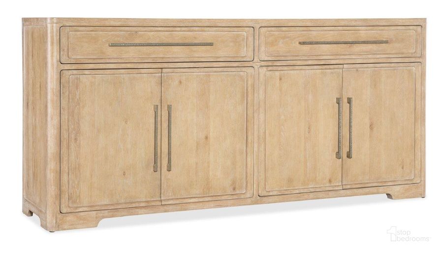 The appearance of Retreat Buffet designed by Hooker in the transitional interior design. This natural piece of furniture  was selected by 1StopBedrooms from Retreat Collection to add a touch of cosiness and style into your home. Sku: 6950-75900-80. Product Type: Buffet. Material: Wood Veneer. Image1