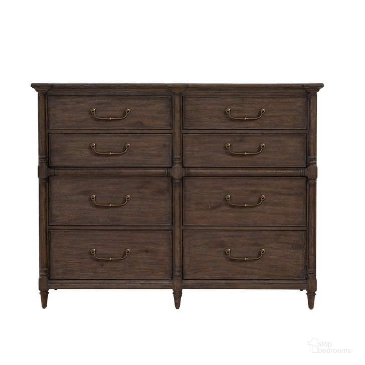 The appearance of Revival Row 8-Drawer Bureau In Brown designed by Pulaski in the traditional interior design. This brown piece of furniture  was selected by 1StopBedrooms from Revival Collection to add a touch of cosiness and style into your home. Sku: P348101. Product Type: Bureau. Material: Rubberwood. Image1