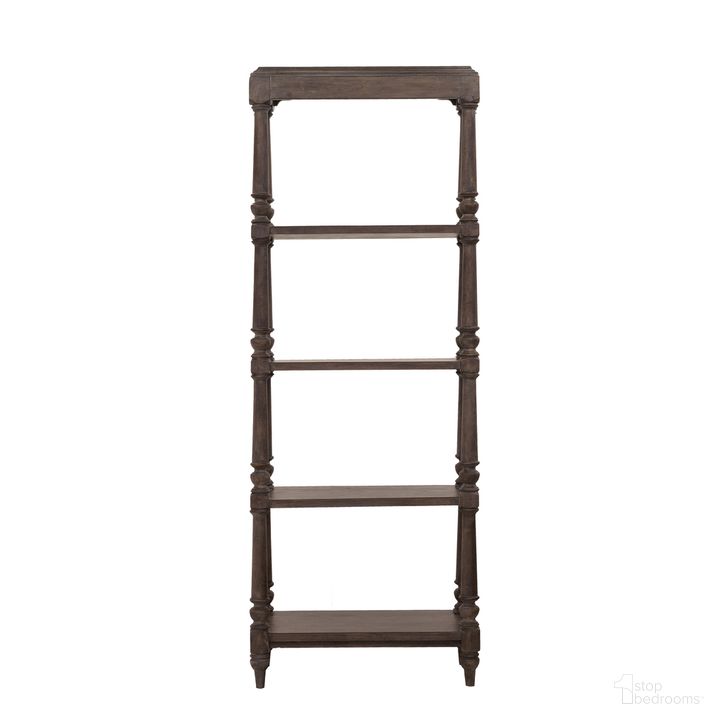 The appearance of Revival Row Open Shelf Etagere In Brown designed by Pulaski in the traditional interior design. This brown piece of furniture  was selected by 1StopBedrooms from Revival Collection to add a touch of cosiness and style into your home. Sku: P348601. Product Type: Etagere. Material: Rubberwood. Image1