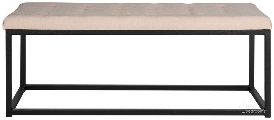 The appearance of Reynlds Beige and Black Bench designed by Safavieh in the modern / contemporary interior design. This black and beige piece of furniture  was selected by 1StopBedrooms from Reynlds Collection to add a touch of cosiness and style into your home. Sku: FOX6225A. Product Type: Bench. Material: Iron. Image1