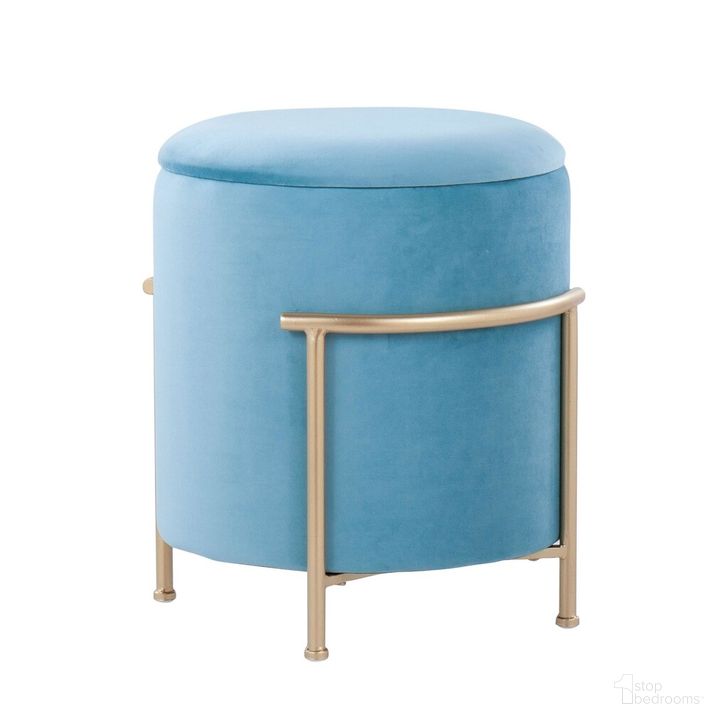 The appearance of Rhonda Storage Ottoman In Teal designed by Lumisource in the modern / contemporary interior design. This teal piece of furniture  was selected by 1StopBedrooms from Rhonda Collection to add a touch of cosiness and style into your home. Sku: OTSTOR-RHONDA AUVTL. Material: Metal. Product Type: Ottoman. Image1
