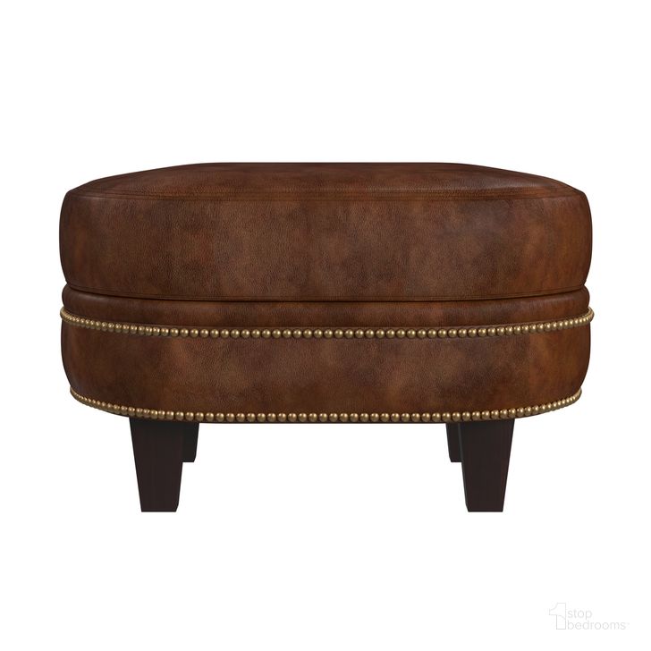 The appearance of Richardson Ottoman In Brown designed by Hooker in the traditional interior design. This brown piece of furniture  was selected by 1StopBedrooms from Richardson Collection to add a touch of cosiness and style into your home. Sku: BYX-866-OT980015-87PLNBTur. Material: Leather. Product Type: Ottoman. Image1