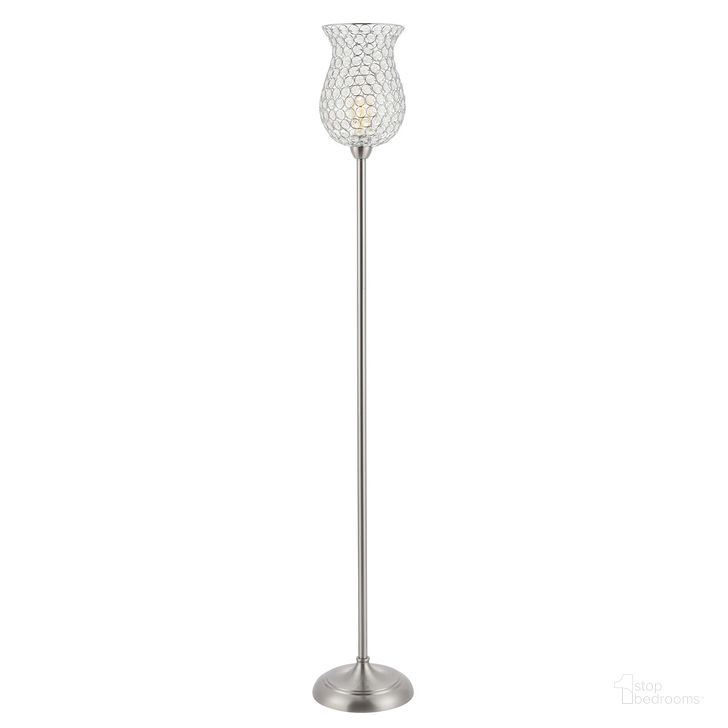 The appearance of Ricky Iron Floor Lamp in Nickel designed by Safavieh in the modern / contemporary interior design. This nickel piece of furniture  was selected by 1StopBedrooms from Ricky Collection to add a touch of cosiness and style into your home. Sku: FLL4089A. Product Type: Floor Lamp. Material: Acrylic. Image1