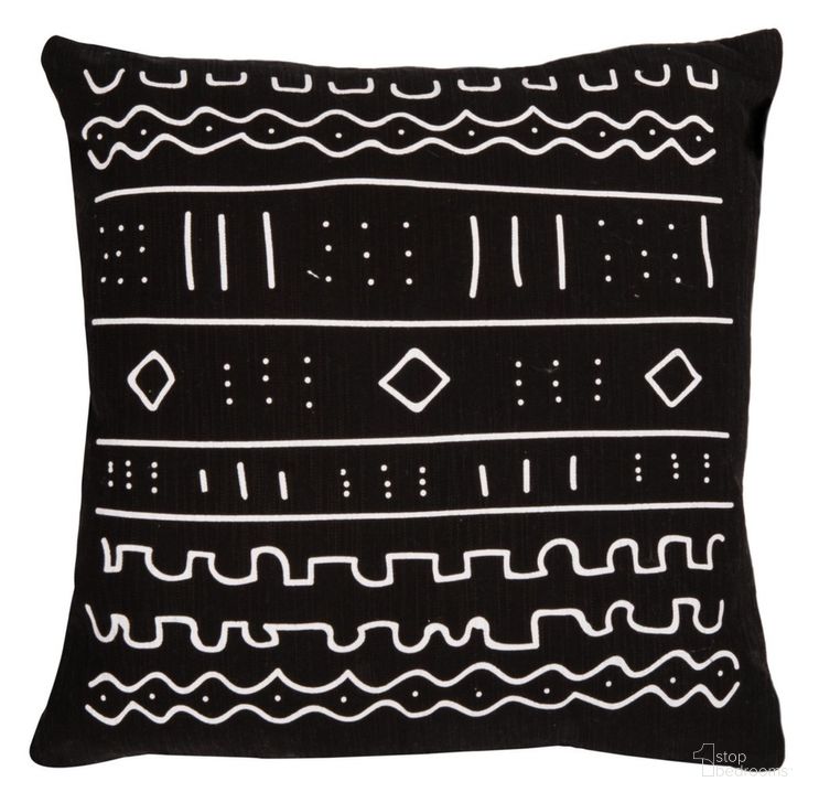 The appearance of Rila Pillow designed by Safavieh in the modern / contemporary interior design. This black and white piece of furniture  was selected by 1StopBedrooms from Safavieh PLS Collection to add a touch of cosiness and style into your home. Sku: PLS7135A-1818. Material: Cotton. Product Type: Pillows and Throw. Image1