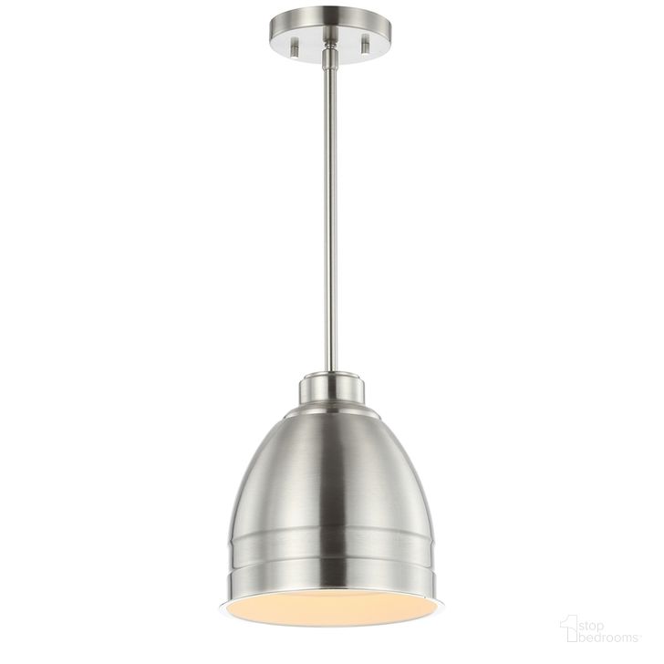 The appearance of Riley Nickel Pendant designed by Safavieh in the modern / contemporary interior design. This nickel piece of furniture  was selected by 1StopBedrooms from Safavieh PND Collection to add a touch of cosiness and style into your home. Sku: PND4043A. Product Type: Pendant Lighting. Image1
