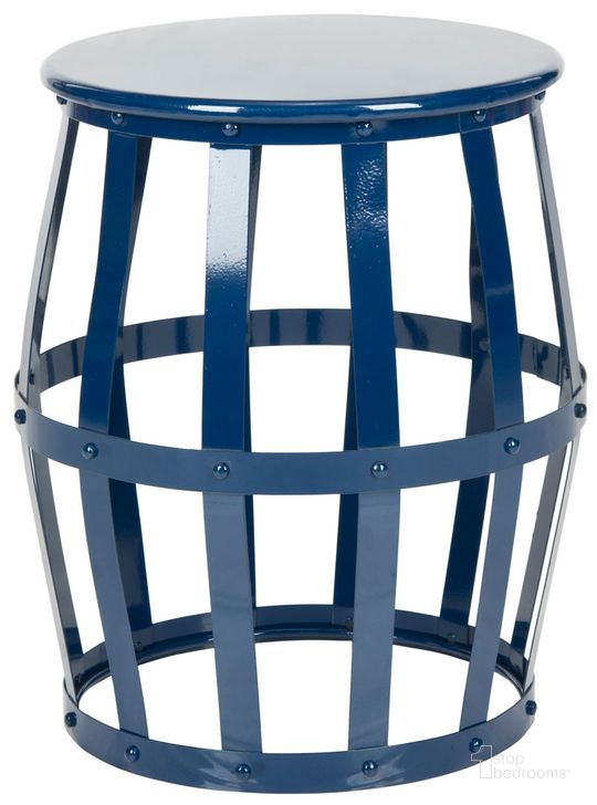 The appearance of Rinaldo Navy Stool designed by Safavieh in the traditional interior design. This navy piece of furniture  was selected by 1StopBedrooms from Rinaldo Collection to add a touch of cosiness and style into your home. Sku: FOX3201B. Product Type: Stool. Material: Iron. Image1