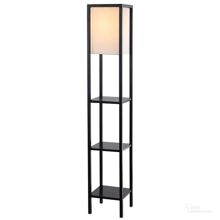 The appearance of Rista Black Shelf Floor Lamp designed by Safavieh in the modern / contemporary interior design. This black piece of furniture  was selected by 1StopBedrooms from Rista Collection to add a touch of cosiness and style into your home. Sku: FLL4044A. Product Type: Floor Lamp. Image1