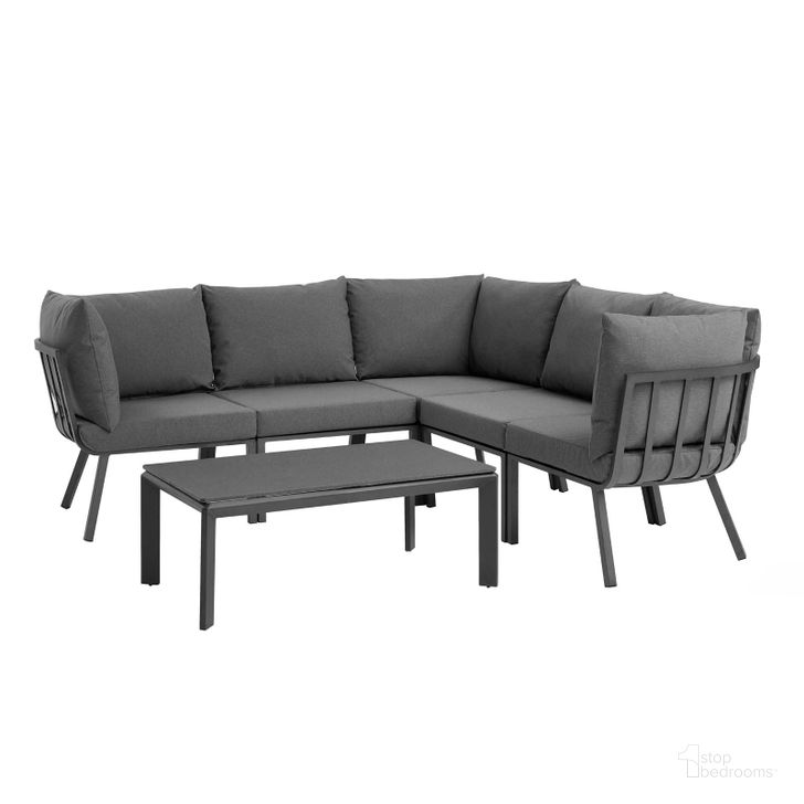 The appearance of Riverside Gray Charcoal 6 Piece Outdoor Patio Aluminum Set EEI-3788-SLA-CHA designed by Modway in the modern / contemporary interior design. This gray charcoal piece of furniture  was selected by 1StopBedrooms from Riverside Collection to add a touch of cosiness and style into your home. Sku: EEI-3788-SLA-CHA. Product Type: Outdoor Lounge Chair. Material: Foam. Image1