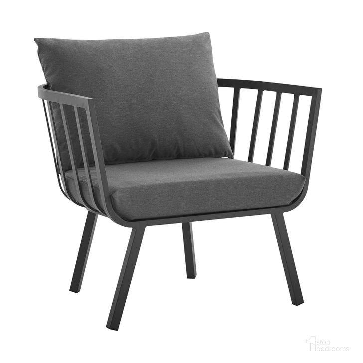 The appearance of Riverside Gray Charcoal Outdoor Patio Aluminum Arm Chair designed by Modway in the modern / contemporary interior design. This gray charcoal piece of furniture  was selected by 1StopBedrooms from Riverside Collection to add a touch of cosiness and style into your home. Sku: EEI-3566-SLA-CHA. Product Type: Outdoor Dining Chair. Material: Foam. Image1