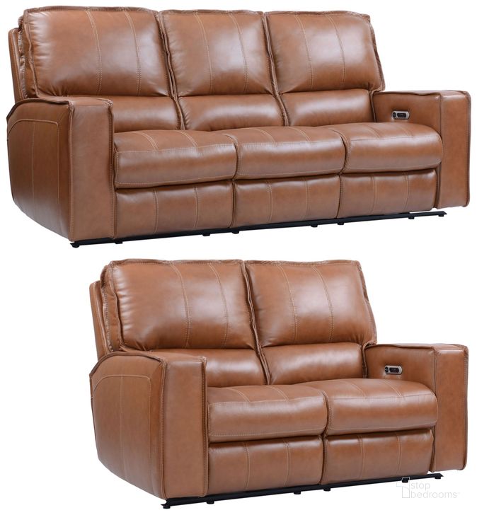The appearance of Rockford Verona Saddle Leather Power Reclining Living Room Set designed by Parker House in the modern / contemporary interior design. This brown piece of furniture  was selected by 1StopBedrooms from Rockford Collection to add a touch of cosiness and style into your home. Sku: MROC#833PH-VSA;MROC#822PH-VSA. Material: Leather. Product Type: Living Room Set. Image1