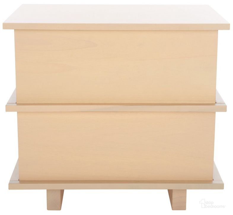 The appearance of Rodney 2 Drawer Nightstand in White Wash designed by Safavieh in the industrial interior design. This white wash piece of furniture  was selected by 1StopBedrooms from Rodney Collection to add a touch of cosiness and style into your home. Sku: NST9204A. Material: Wood. Product Type: Nightstand. Image1