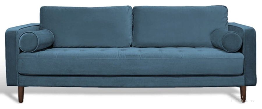 The appearance of Roma Velvet Sofa In Spa Blue designed by Primitive Collections in the traditional interior design. This blue piece of furniture  was selected by 1StopBedrooms from  to add a touch of cosiness and style into your home. Sku: PC8132BLSOFA10. Material: Fabric. Product Type: Sofa.