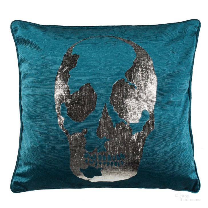 The appearance of Romey Skull Pillow designed by Safavieh in the modern / contemporary interior design. This dark green piece of furniture  was selected by 1StopBedrooms from Safavieh PLS Collection to add a touch of cosiness and style into your home. Sku: PLS7062A-2020. Material: Polyester. Product Type: Pillows and Throw. Image1
