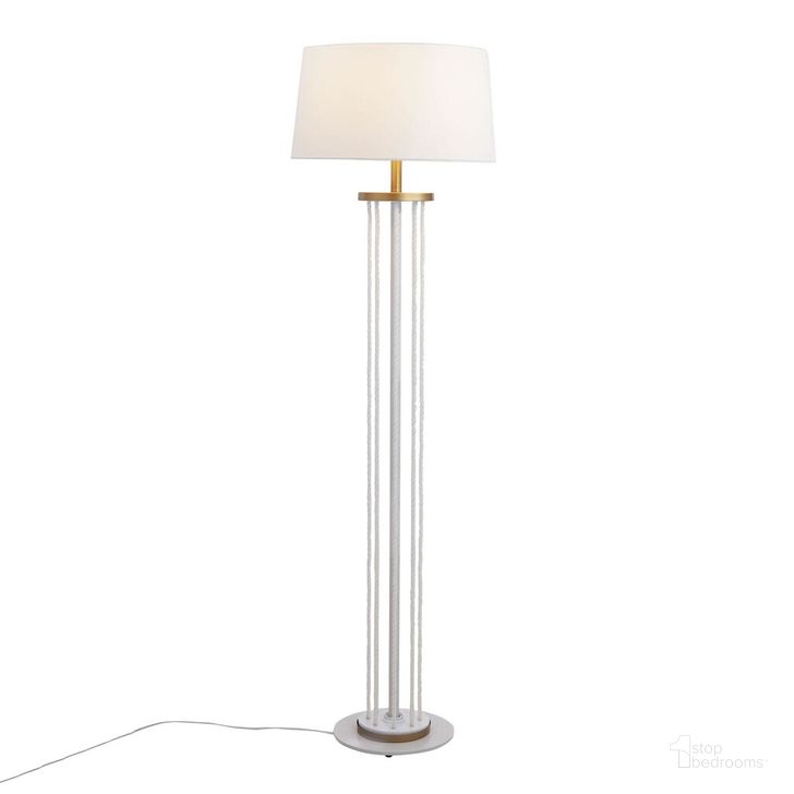 The appearance of Rope Floor Lamp In White designed by Lumisource in the modern / contemporary interior design. This white piece of furniture  was selected by 1StopBedrooms from Rope Collection to add a touch of cosiness and style into your home. Sku: LFL-ROPE WNAW. Material: MDF. Product Type: Floor Lamp. Image1