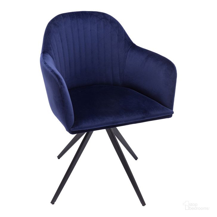 The appearance of Rowe Swivel Arm Chair In Sapphire Blue designed by Aeons in the  interior design. This sapphire blue piece of furniture  was selected by 1StopBedrooms from  to add a touch of cosiness and style into your home. Sku: AE8505-Sapphire. Product Type: Arm Chair. Material: Plywood. Image1