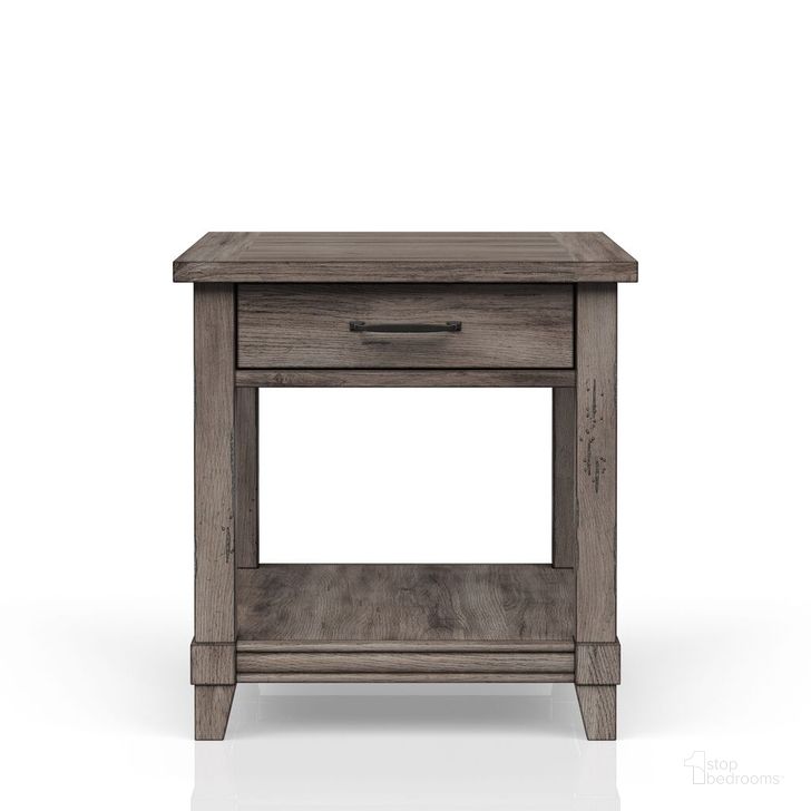 The appearance of Rustic 1 Drawer End Table designed by Bernards in the rustic / southwestern interior design. This rustic piece of furniture  was selected by 1StopBedrooms from Rustic Collection to add a touch of cosiness and style into your home. Sku: 1284-002. Product Type: End Table. Material: Rubberwood. Image1