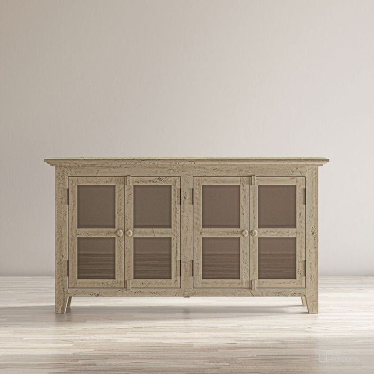 The appearance of Shores 54 Inch Distressed Acacia Four-Door Credenza Cabinet In Watch Hill Brown and Grey designed by Jofran in the country / farmhouse interior design. This brown and grey piece of furniture  was selected by 1StopBedrooms from Rustic Shores Collection to add a touch of cosiness and style into your home. Sku: 1620-5432. Product Type: Sideboard. Material: MDF. Image1