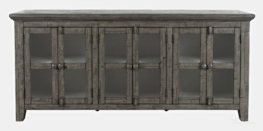 The appearance of Shores 70 Inch Distressed Acacia Six-Door Sideboard Cabinet In Stone designed by Jofran in the country / farmhouse interior design. This stone piece of furniture  was selected by 1StopBedrooms from Rustic Shores Collection to add a touch of cosiness and style into your home. Sku: 2130-7032. Product Type: Sideboard. Material: MDF. Image1