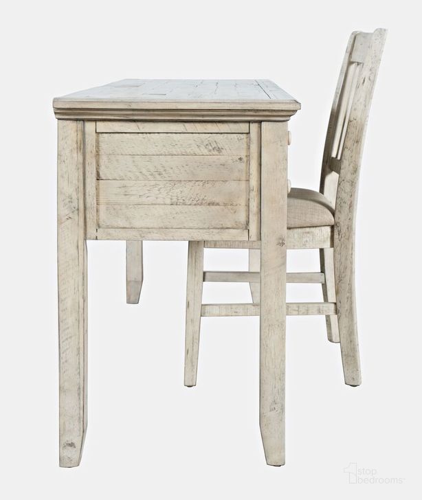 The appearance of Shores USB Charging Desk and Chair Set In Scrimshaw Cream designed by Jofran in the country / farmhouse interior design. This cream piece of furniture  was selected by 1StopBedrooms from Rustic Shores Collection to add a touch of cosiness and style into your home. Sku: 1610-5620370KDKT. Material: Wood. Product Type: Home Office Set. Image1