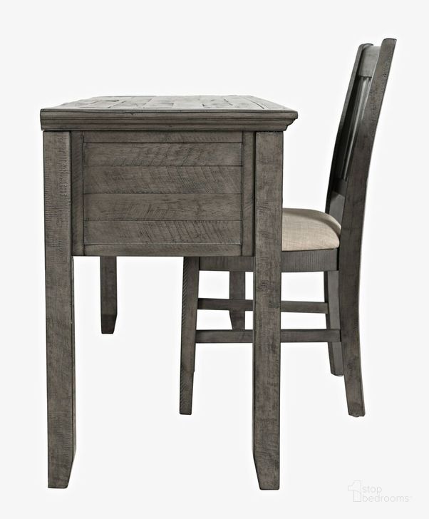 The appearance of Shores USB Charging Desk and Chair Set In Stone designed by Jofran in the country / farmhouse interior design. This stone piece of furniture  was selected by 1StopBedrooms from Rustic Shores Collection to add a touch of cosiness and style into your home. Sku: 2130-5620370KDKT. Material: Wood. Product Type: Home Office Set. Image1