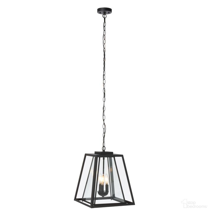 The appearance of Rydler Outdoor Pendant in Black designed by Safavieh in the modern / contemporary interior design. This black piece of furniture  was selected by 1StopBedrooms from Rydler Collection to add a touch of cosiness and style into your home. Sku: PLT7028A. Material: Steel. Product Type: Outdoor Lighting. Image1