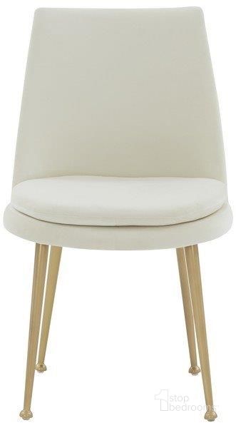 The appearance of Rynaldo Upholstered Dining Chair In Cream designed by Safavieh Couture in the modern / contemporary interior design. This cream piece of furniture  was selected by 1StopBedrooms from Rynaldo Collection to add a touch of cosiness and style into your home. Sku: SFV4812C. Product Type: Dining Chair. Material: Plywood. Image1