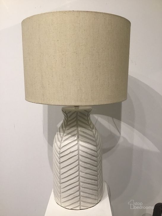 The appearance of Sabrina Table Lamp In Cream designed by Bassett Mirror Company in the traditional interior design. This cream piece of furniture  was selected by 1StopBedrooms from  to add a touch of cosiness and style into your home. Sku: L4333T. Product Type: Table Lamp. Material: Terracotta.