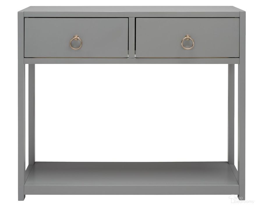 The appearance of Sadie Console Table in Grey designed by Safavieh in the modern / contemporary interior design. This grey piece of furniture  was selected by 1StopBedrooms from Sadie Collection to add a touch of cosiness and style into your home. Sku: CNS9200D. Product Type: Console Table. Material: Iron. Image1