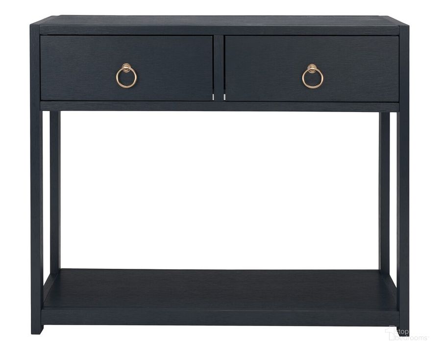 The appearance of Sadie Console Table in Navy designed by Safavieh in the modern / contemporary interior design. This navy piece of furniture  was selected by 1StopBedrooms from Sadie Collection to add a touch of cosiness and style into your home. Sku: CNS9200A. Product Type: Console Table. Material: Iron. Image1