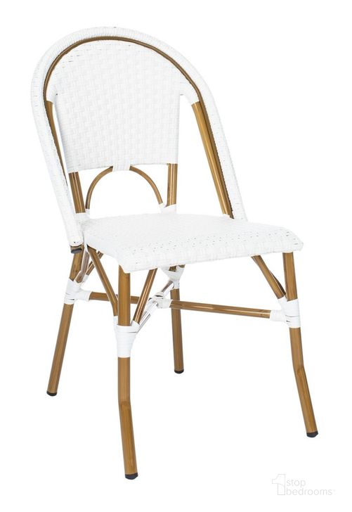 The appearance of Salcha Indoor-Outdoor French Bistro Side Chair Set of 2 in Light Brown designed by Safavieh in the country / farmhouse interior design. This light brown piece of furniture  was selected by 1StopBedrooms from Salcha Collection to add a touch of cosiness and style into your home. Sku: FOX5210L-SET2. Material: Rattan. Product Type: Outdoor Dining Chair. Image1