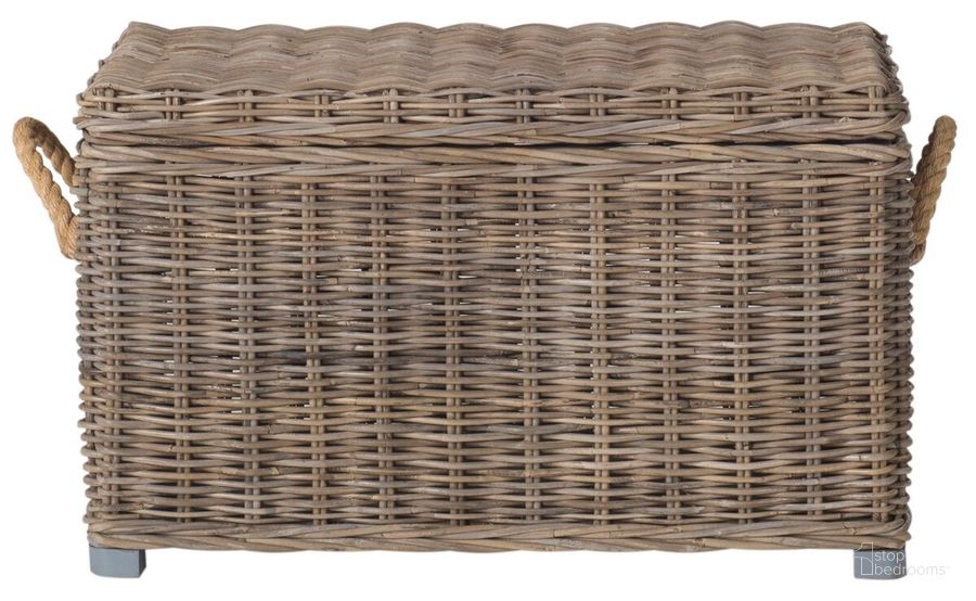 The appearance of Salim Natural Wicker Trunk designed by Safavieh in the traditional interior design. This grey piece of furniture  was selected by 1StopBedrooms from Safavieh SEA Collection to add a touch of cosiness and style into your home. Sku: SEA7019A. Product Type: Storage Trunk. Material: Rattan. Image1