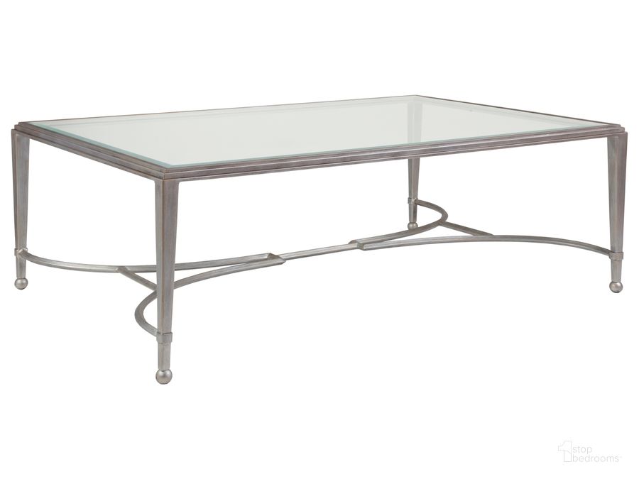 The appearance of Sangiovese Argento Large Rectangular Cocktail Table designed by Artistica Home in the industrial interior design. This argento piece of furniture  was selected by 1StopBedrooms from Sangiovese Collection to add a touch of cosiness and style into your home. Sku: 01-2011-949-46. Product Type: Cocktail Table. Image1