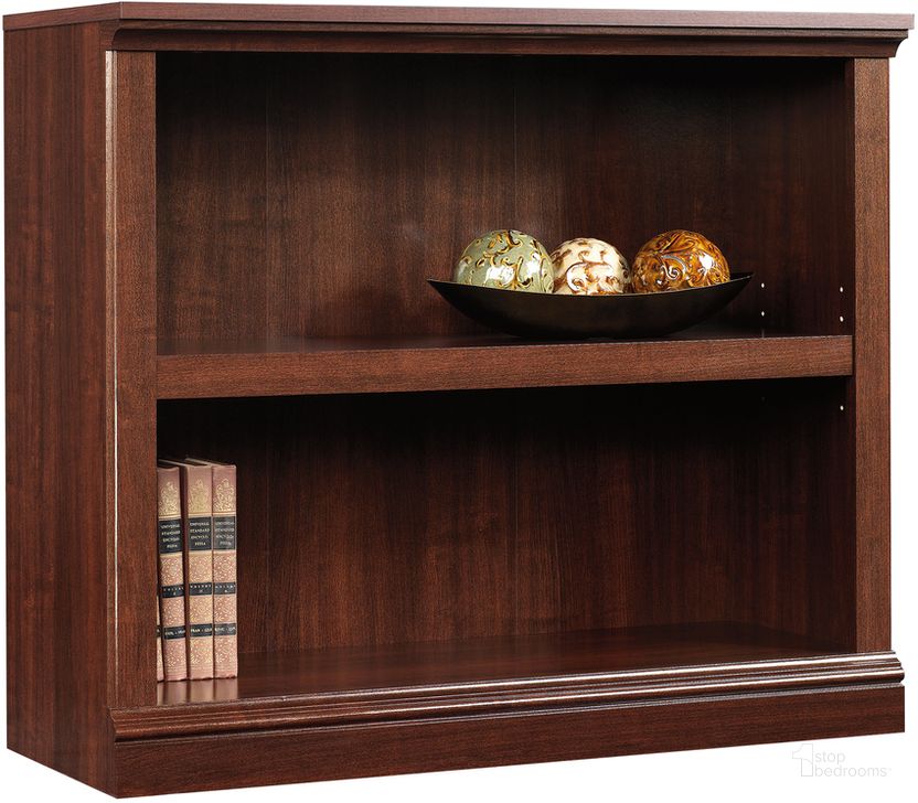 The appearance of Sauder Select 2-Shelf Bookcase In Select Cherry designed by Sauder in the transitional interior design. This select cherry piece of furniture  was selected by 1StopBedrooms from Sauder Select Collection to add a touch of cosiness and style into your home. Sku: 414238. Product Type: Bookcase. Material: Engineered Wood. Image1