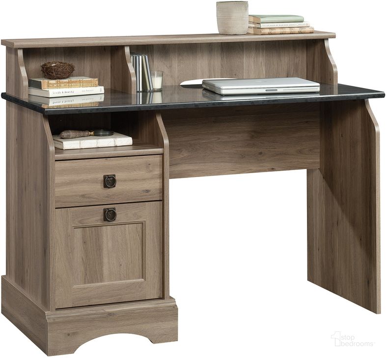 The appearance of Sauder Select Desk In Salt Oak designed by Sauder in the country / farmhouse interior design. This salt oak piece of furniture  was selected by 1StopBedrooms from Sauder Select Collection to add a touch of cosiness and style into your home. Sku: 422811. Product Type: Desk. Material: Engineered Wood. Image1