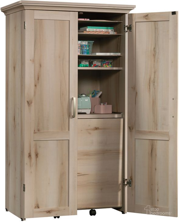 Sauder Select Craft & Sewing Armoire in Pacific Maple