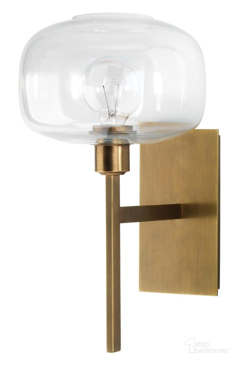 The appearance of Scando Mod Sconce designed by Jamie Young Company in the modern / contemporary interior design. This antique brass piece of furniture  was selected by 1StopBedrooms from Scando Collection to add a touch of cosiness and style into your home. Sku: 4SCAN-SCAB. Material: Glass. Product Type: Wall Sconce. Image1